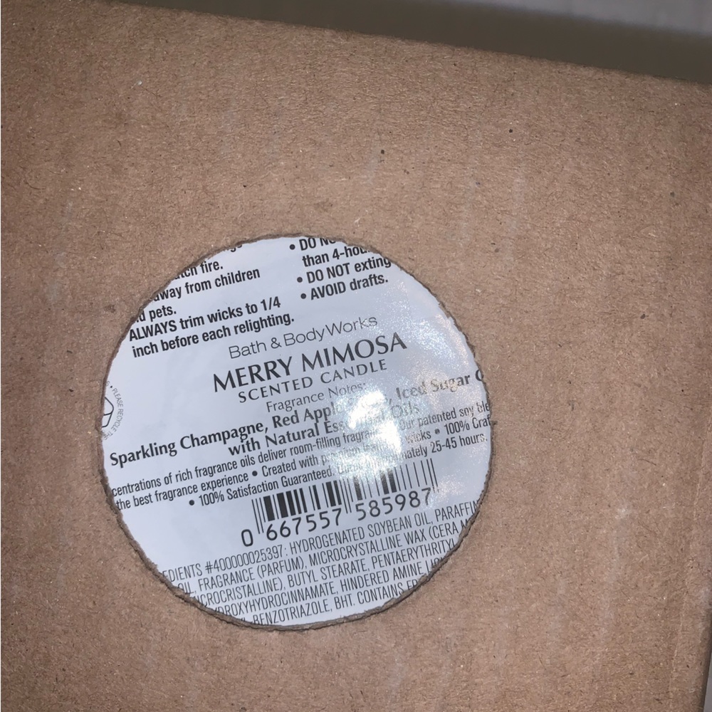 Bath & Body Works Merry Mimosa Candle
